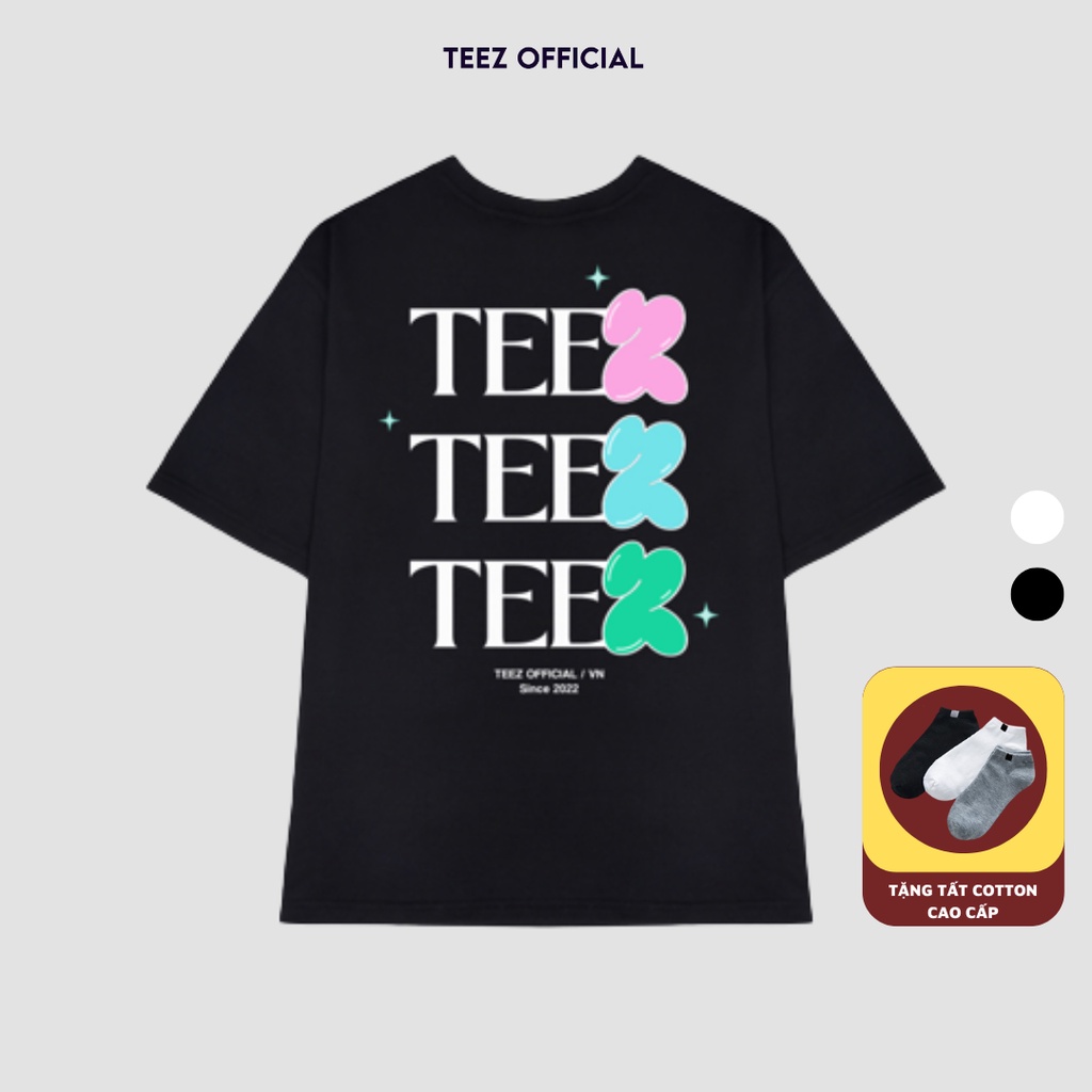 Áo Thun TEEZ - TZ1024 Unisex Nam Nữ Form Rộng Tay Lỡ Freesize