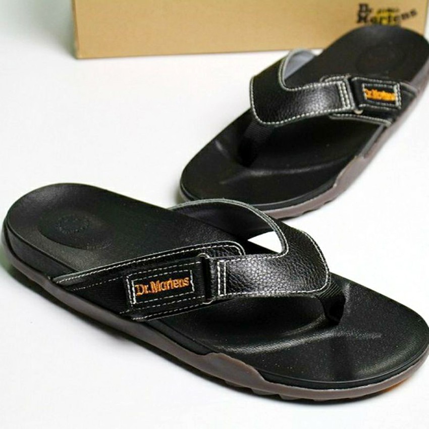 Dép Nam Da Bò Dr Martens Nhập ThaiLand Quai Da Đế Đúc Cực Êm Full Hộp 65Dr3