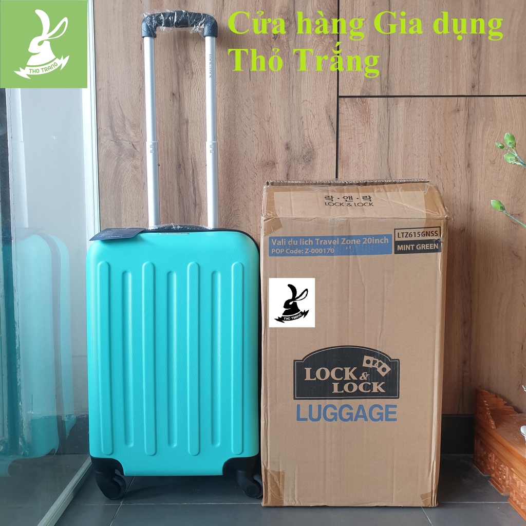 Vali Kéo Du Lịch - Xách Tay Máy Bay LOCK&amp;LOCK 20Inch Z-000170 Xanh Ngọc (Mint Green)