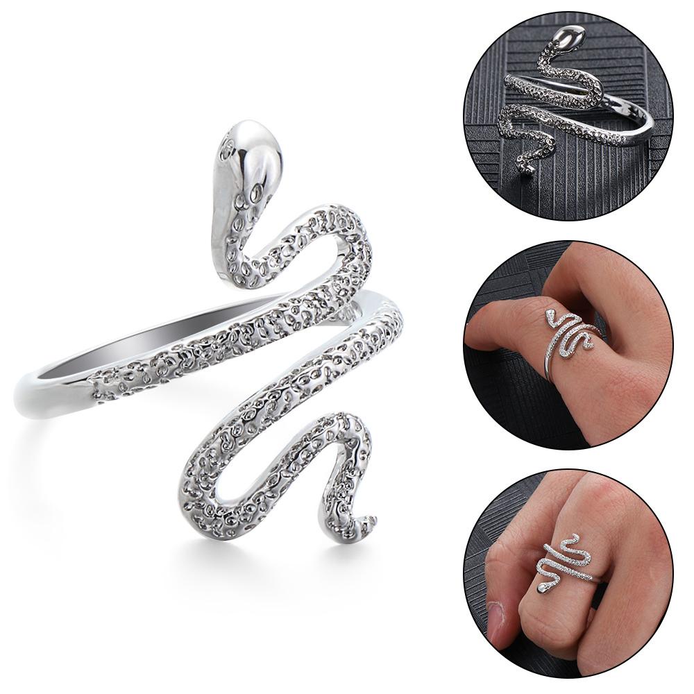 MELODG Nhẫn Unisex Mạ Bạc Phong Cách Punk Rock Gothic