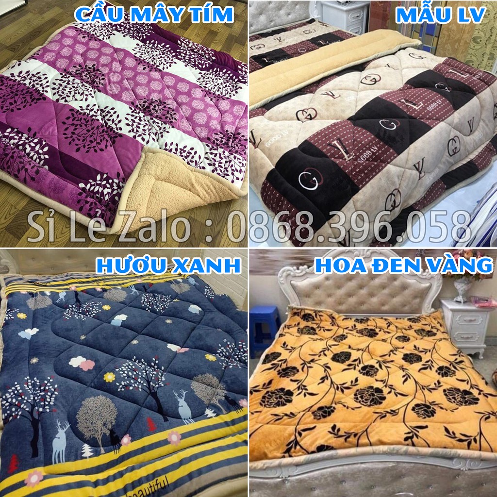 [XẢ HÀNG] Chăn Lông Cừu Hàng Xịn Dày Dặn 3 Lớp [Được Chọn Mẫu] - [ 2mx2m2 ] Siêu ẤM
