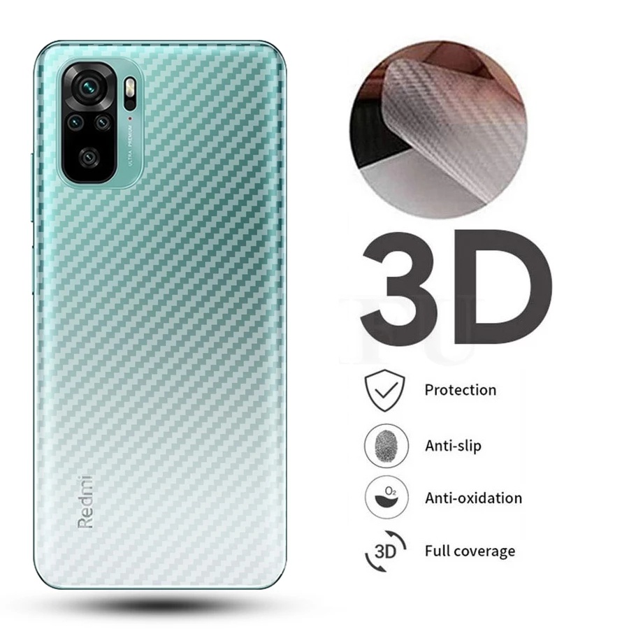 Miếng Dán Sợi Carbon Bảo Vệ Mặt Lưng Cho Realme 9 8 7 6 5 Pro 9i 8i 7i 6i 5i C35 C25 C25S C21Y C21 C17 C15 C12 C11