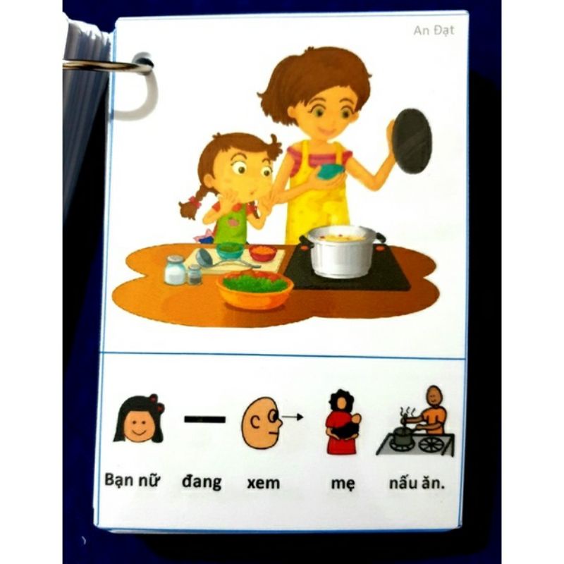 Thẻ tranh dạy trẻ tập nói câu 220 thẻ