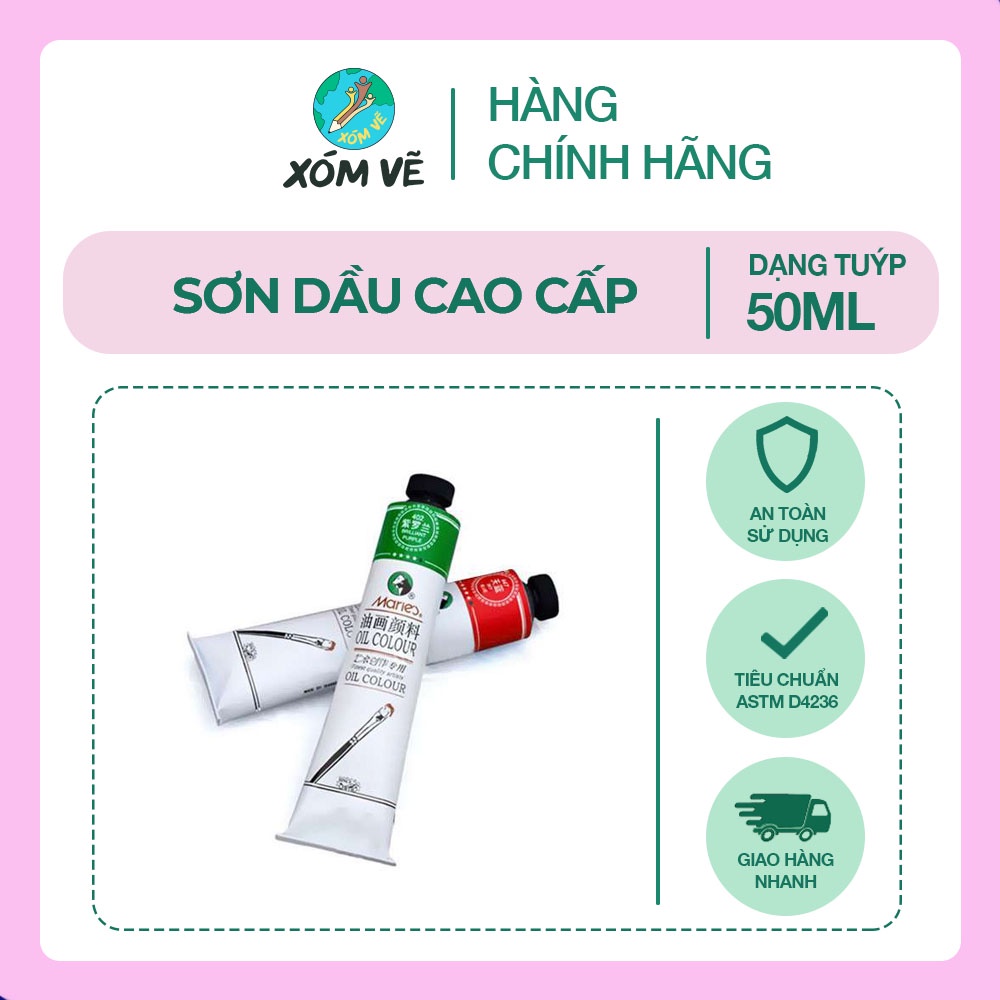 Màu vẽ sơn dầu tuýp 50ml Maries