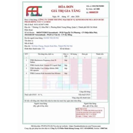 Bổ não Healthy Care Ginkgo Biloba 2000mg của Úc 100 viên