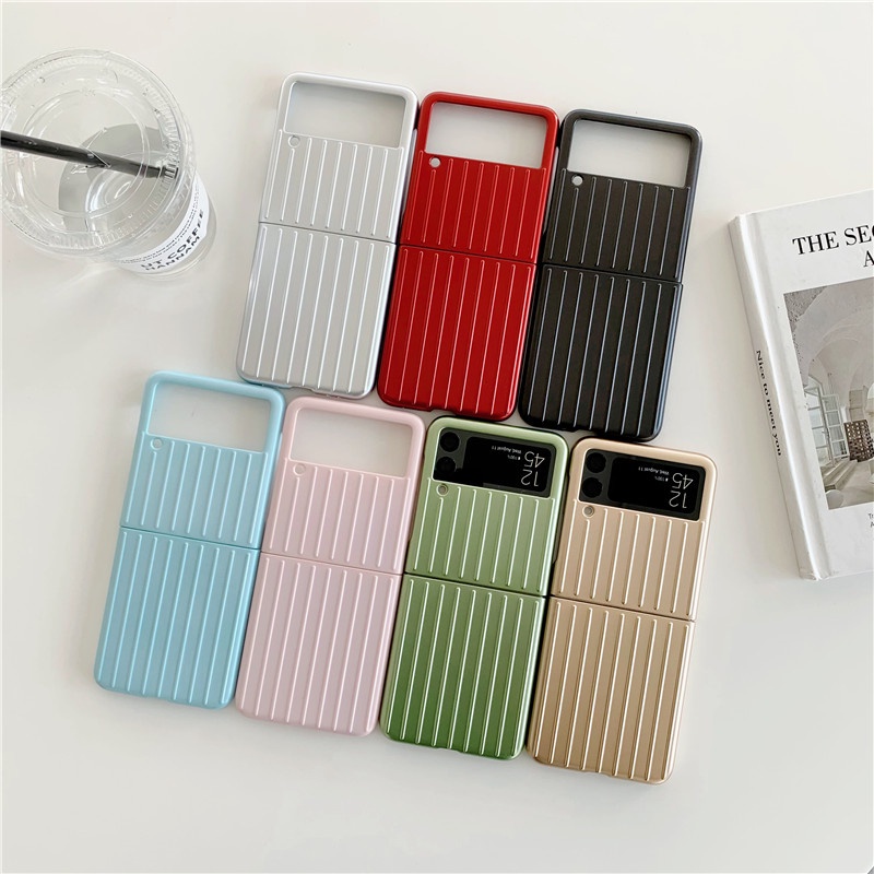 Ốp điện thoại nhựa PC cứng mặt lưng sơn tĩnh điện nhiều màu tuỳ chọn cho Samsung Galaxy Z Flip 3