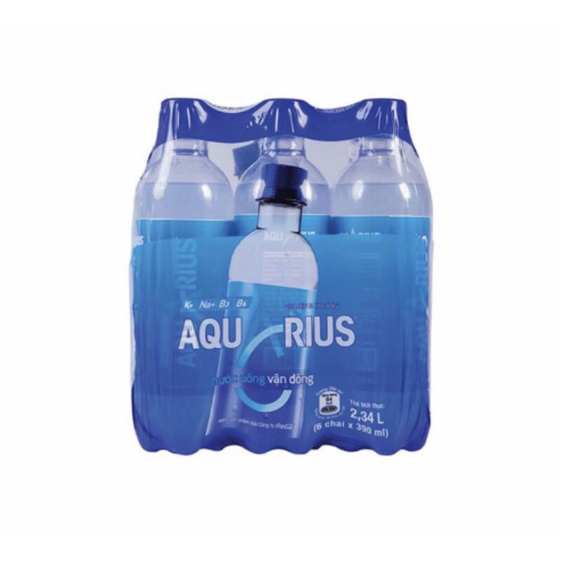 Nước Uống Thể Thao Aquarius 390ML (Lốc 6 Chai)