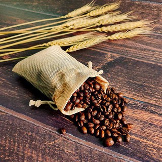 Túi vải bố có dây rút nhỏ xinh đựng cà phê treo ô tô, hoa thơm, trang trí 10x14 cm | BigBuy360 - bigbuy360.vn