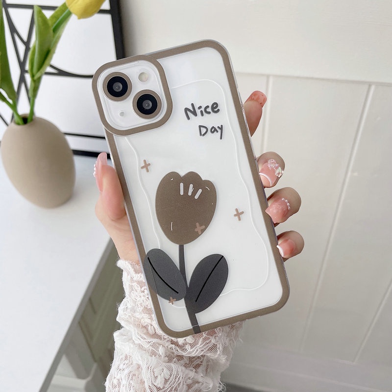 Ốp Điện Thoại In Hình Hoa Tulip Cho VIVO V23E V23 V21E V21 4G 5G V20 V15 S1 Z1 X50 X60 Pro V9 Youth Y53S Y51 Y51A Y31 2021 Y33S Y21S Y21 Y52 Y72 5G