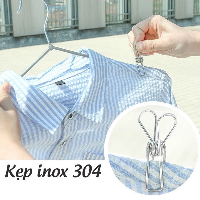 Kẹp Inox Phơi Đồ, Kẹp Treo Đồ Đa Năng