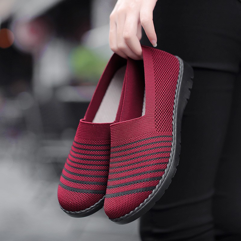 Giày búp bê, giày lười nữ Hàn Quốc bằng vải thoáng khí, đế chống trượt, siêu êm - LIG001