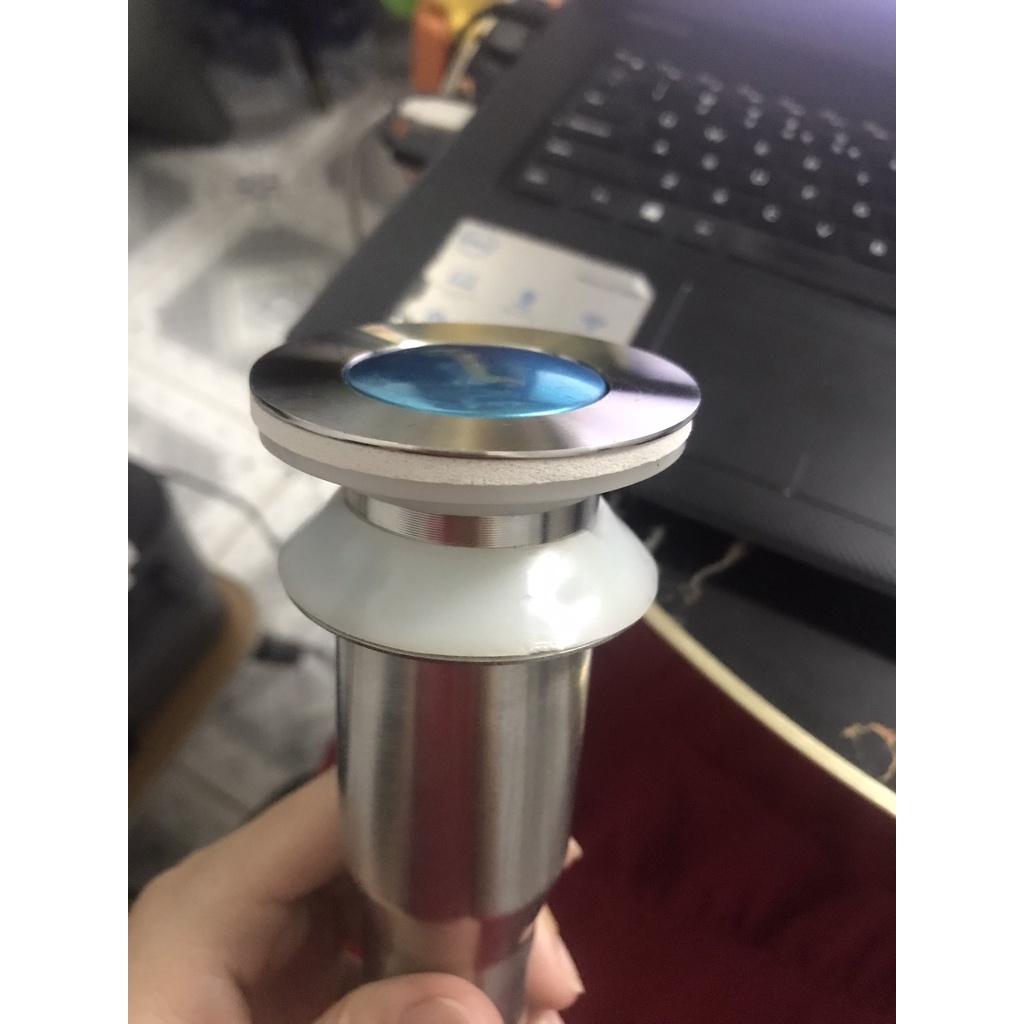 Bộ xả Lavabo Inox nút nhấn xi phông chậu rửa mặt