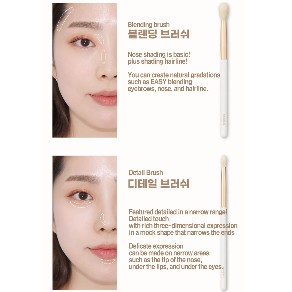 [Peripera]  Ink V Shading & Brush Set [Ink V-shading + Blending Brush + Detail Brush] (Hàng Mới Về) Set 2 Cọ Trang Điểm Chất Lượng Cao | BigBuy360 - bigbuy360.vn