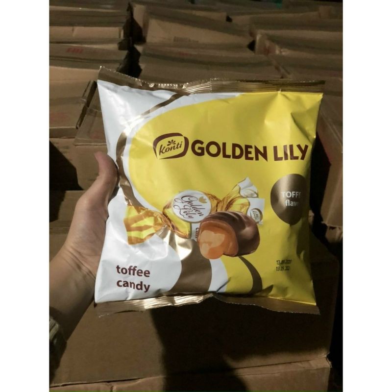 [RẤT NGON] Kẹo Socola Nga Bông Huệ Vàng konti" Golden Lily" Nga 500g