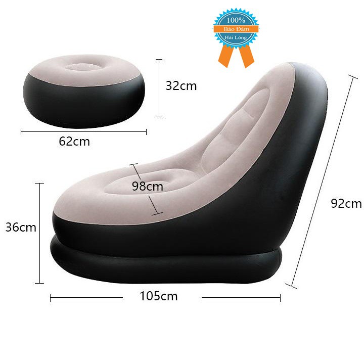 Ghế hơi, Ghế sofa hơi tựa lưng có bơm điện 2 chiều, tải trọng 150kg