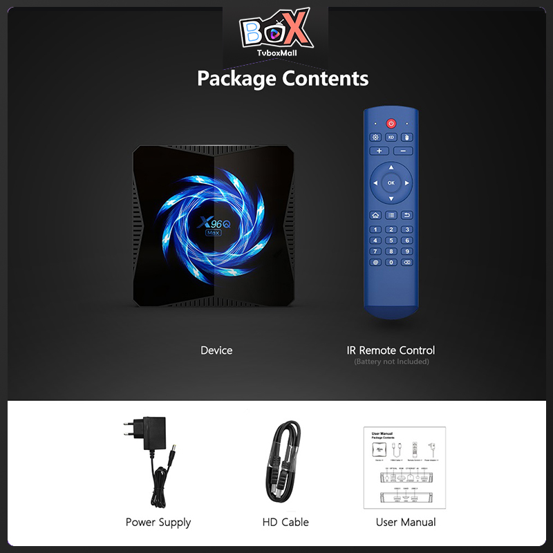 Đầu Tv Box X96Q Max Android 10 4g 64gb 2.4g & 5g Dual Wifi Ac 6k Google 4k Bt5.0 Youtbe