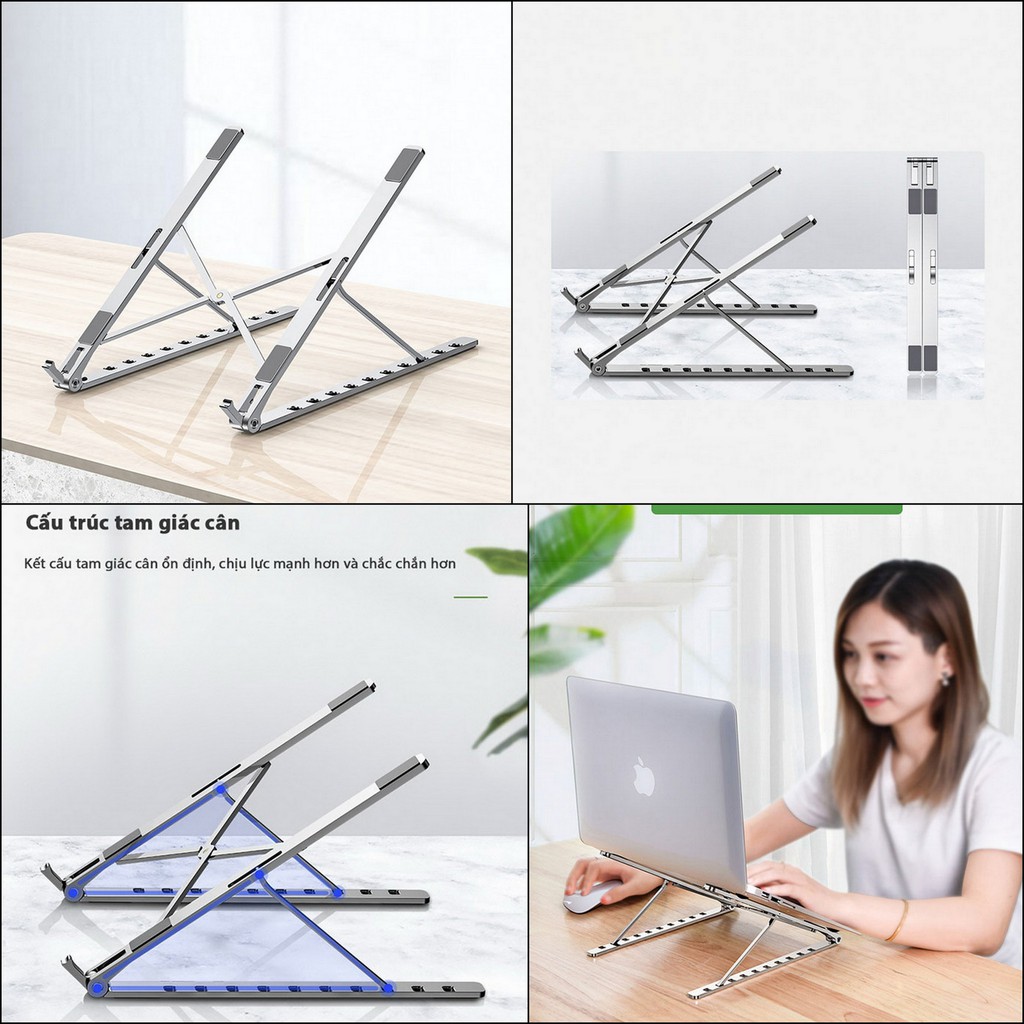 Đế Laptop MacBook đa năng Metal Holder D237 - nâng cao máy, tạo độ dốc gõ phím và tản nhiệt tối ưu