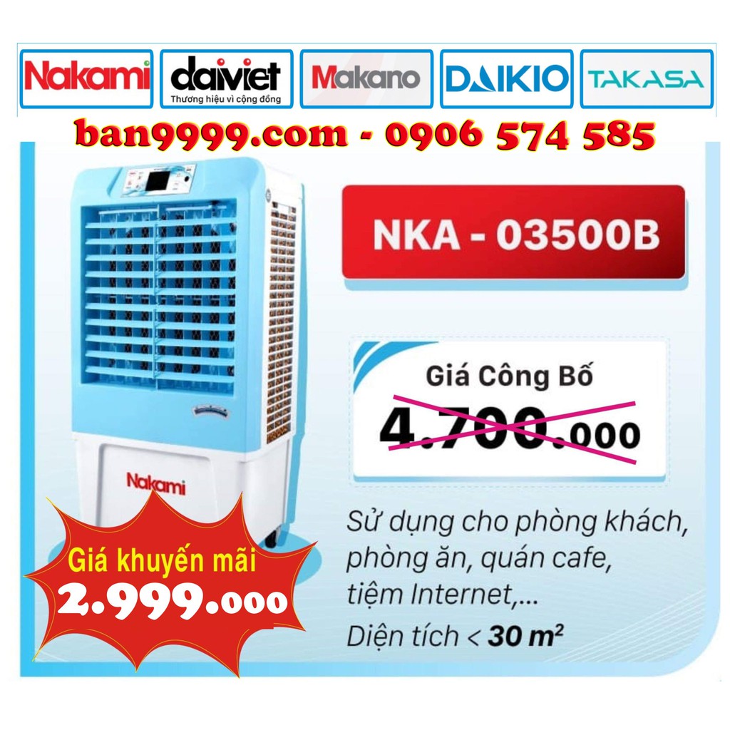 Quạt hơi nước Nakami NKM-03500B, Takasa TKM-03500B, Daikio DKM-03500B