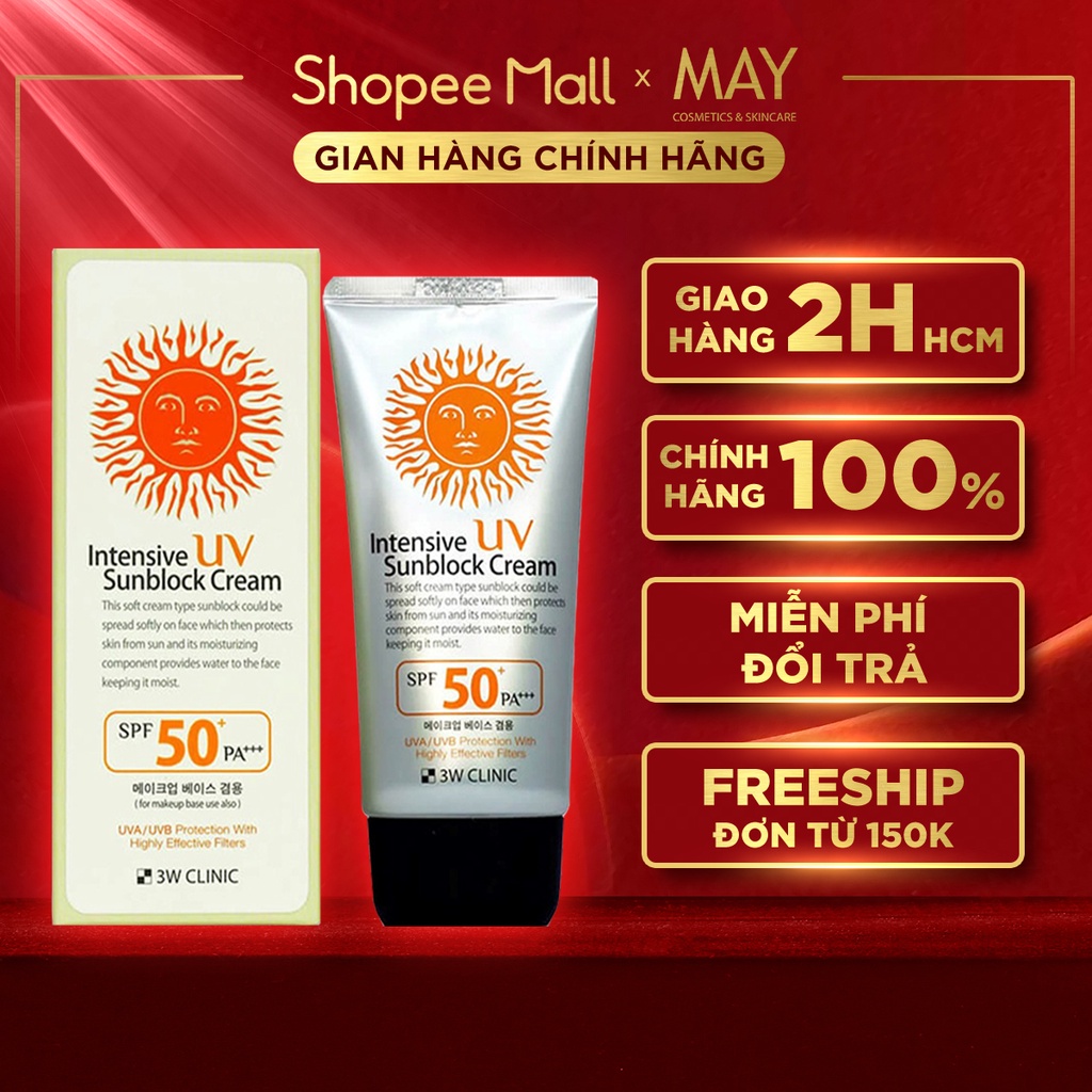 Kem Chống Nắng 3W CLINIC UV Sunblock Cream SPF 50+ PA+++ 70ml