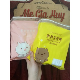 Bông tẩy trang hình gấu vịt