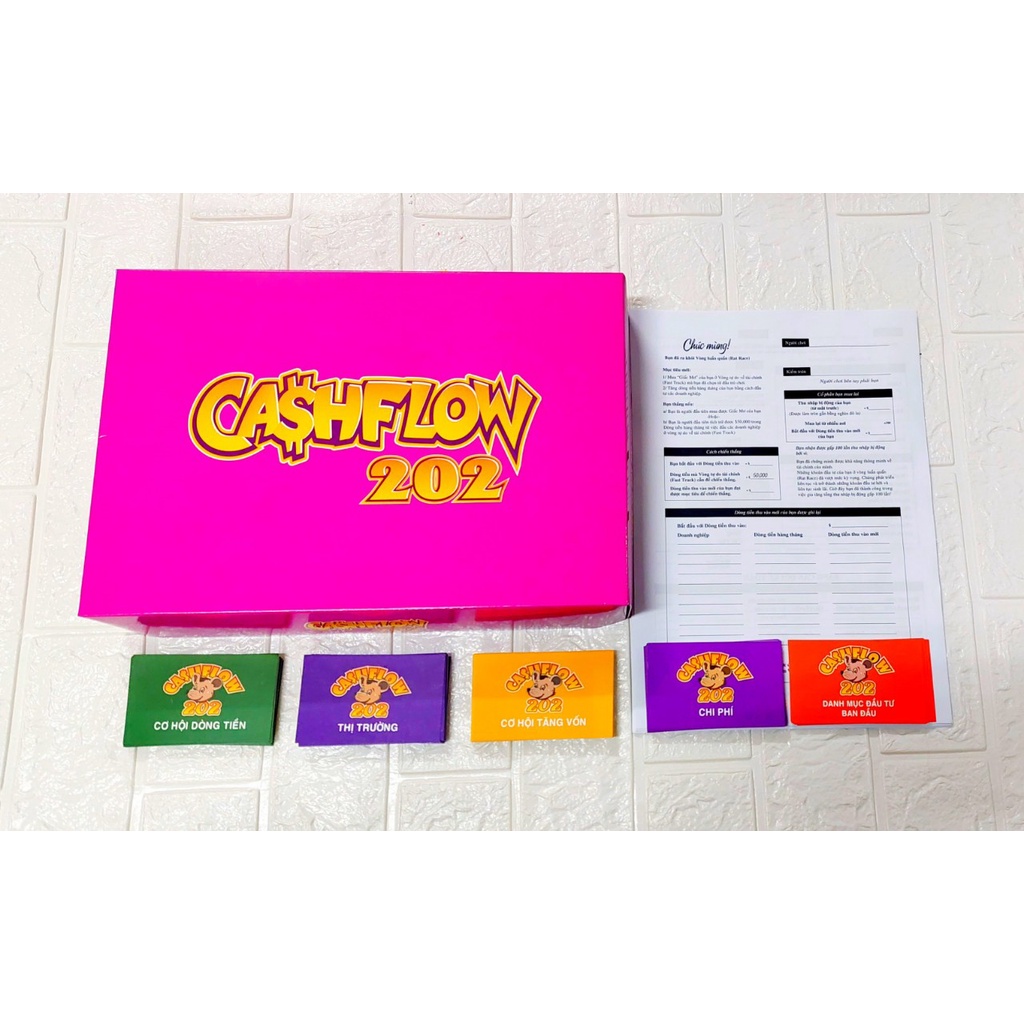 Bộ Game Cash Flow 101 và Cash Flow 202  Dạy Con Làm Giàu Học Tư Duy Kinh Doanh Và Đầu Tư