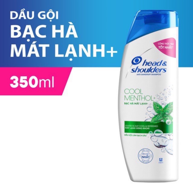 Dầu gội đầu sạch gàu Head &amp; Shoulders Bạc hà mát lạnh 350ml/625ml