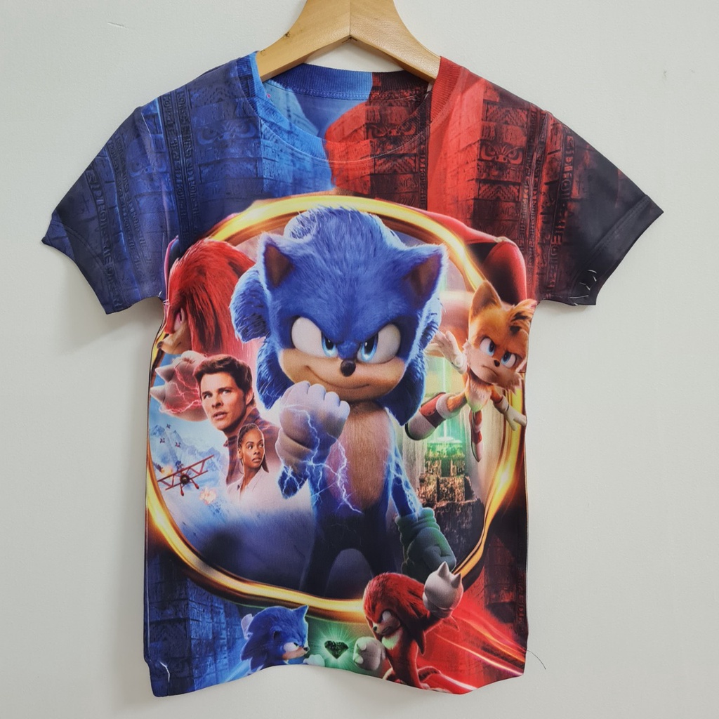 Áo thun 3D Nhím Sonic siêu ngầu cho bé trai