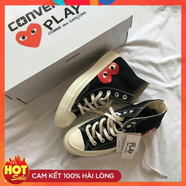 Giày Sneaker Nam Nữ Converse CDG Play Black High (fullbox+freeship)