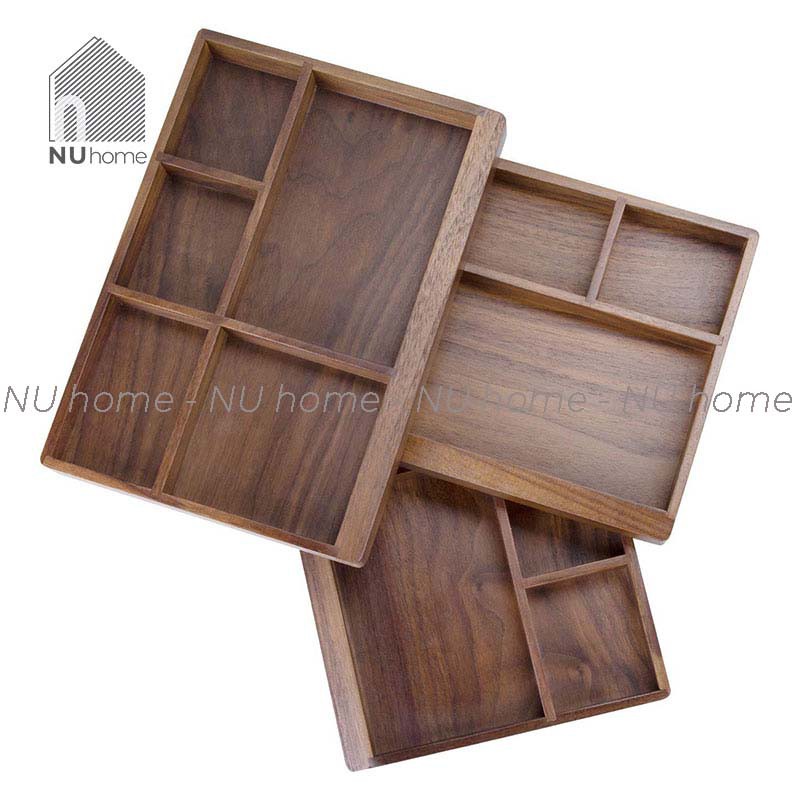 nuhome.vn | Khay gỗ đựng mỹ phẩm phụ kiện để bàn Hami, khay gỗ tự nhiên để đồ tiện dụng ngăn nắp đặt bàn