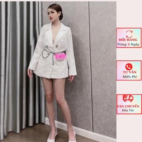 Áo vest blazer nữ hai lớp dài tay công sở kiểu dáng hàn quốc cao cấp