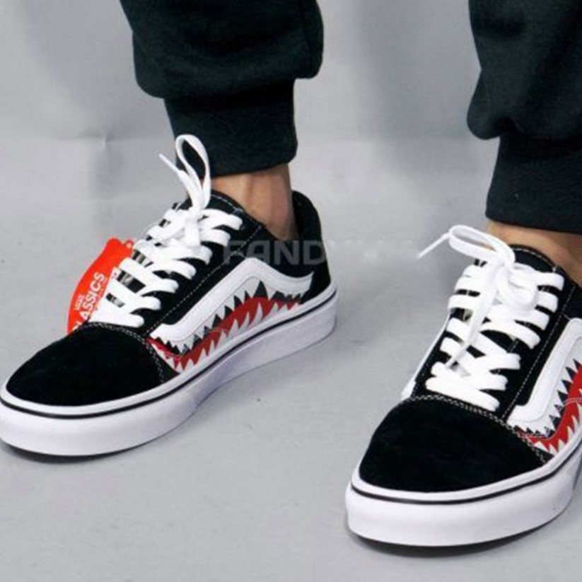 Giày thể thao vns old skool cá mập đen trắng cho cả nam và nữ,giày van cá mập, giay thời trang vietmax86 | BigBuy360 - bigbuy360.vn