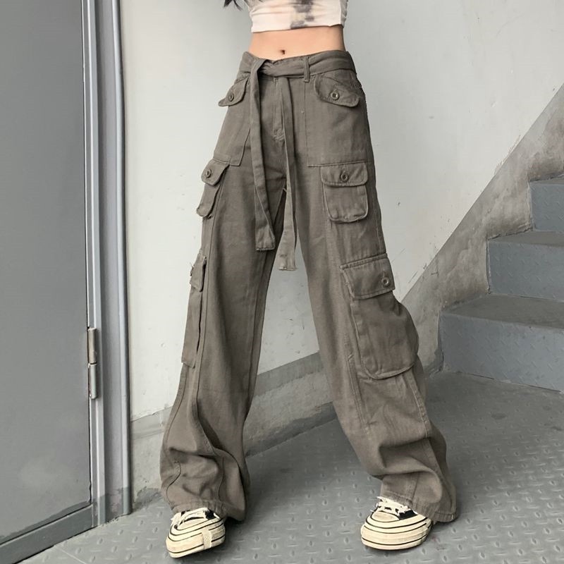 Quần Yếm Lưng Cao Ống Rộng Thời Trang Mùa Hè Cho Nữ