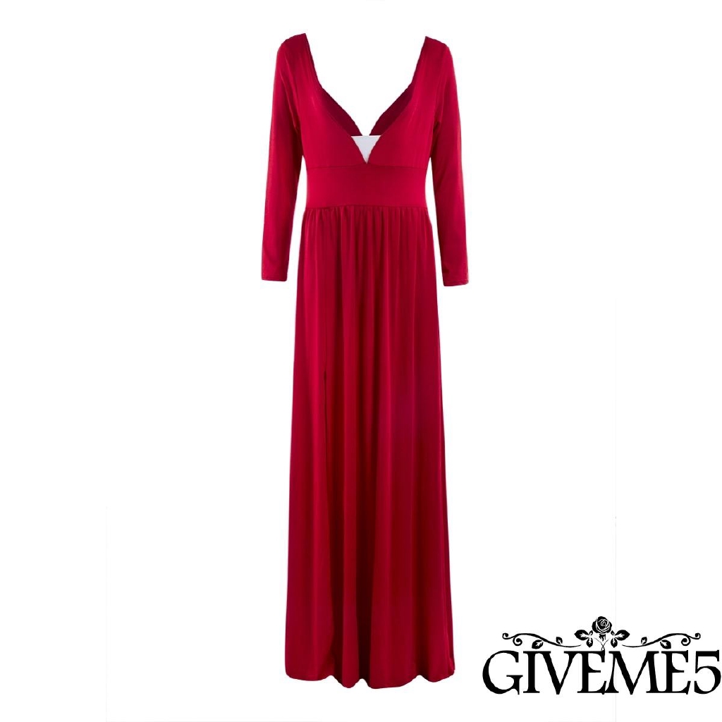 Đầm maxi cổ sâu phong cách Boho dành cho nữ