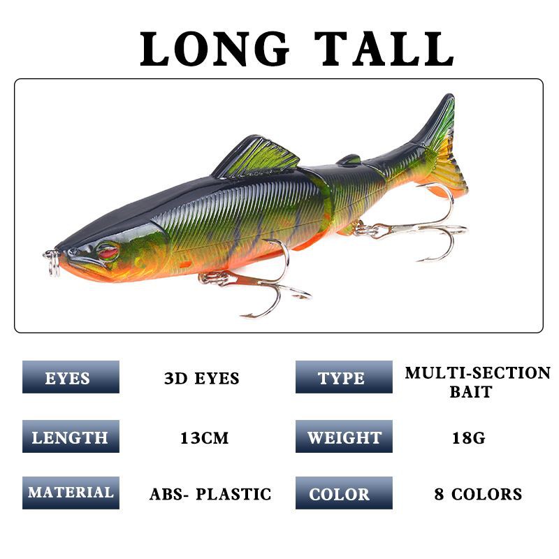 Mồi câu cá nhân tạo nhiều màu kích cỡ 18g/ 13cm