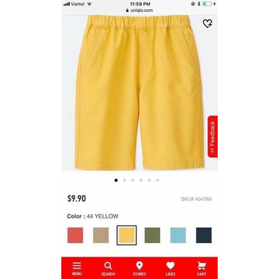 Quần short đùi cho bé trai - Quần Short KAKI UNIQLO hàng xuất dư cho bé trai từ 2 -12 tuổi (6 màu)