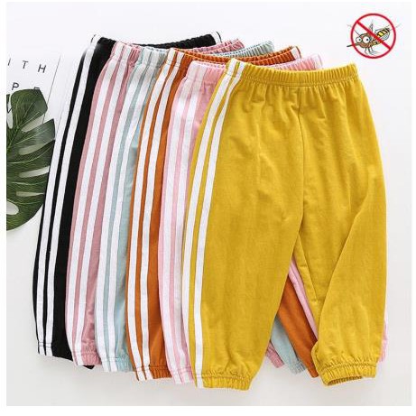 Quần jogger thể thao vải lanh mỏng chống muỗi cho bé 3-13 tuổi