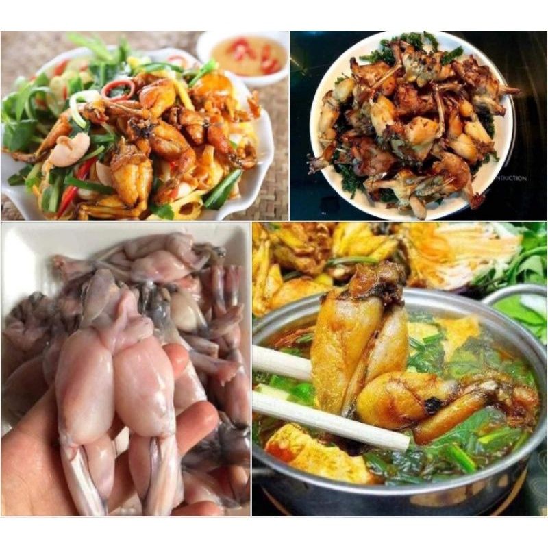 Thịt ếch làm sạch❤️SHIP HOẢ TỐC HÀ NỘI❤️thịt đùi ếch sơ chế khay 500gr cả đá, món: lẩu ếch, ếch chiên, ếch xào...