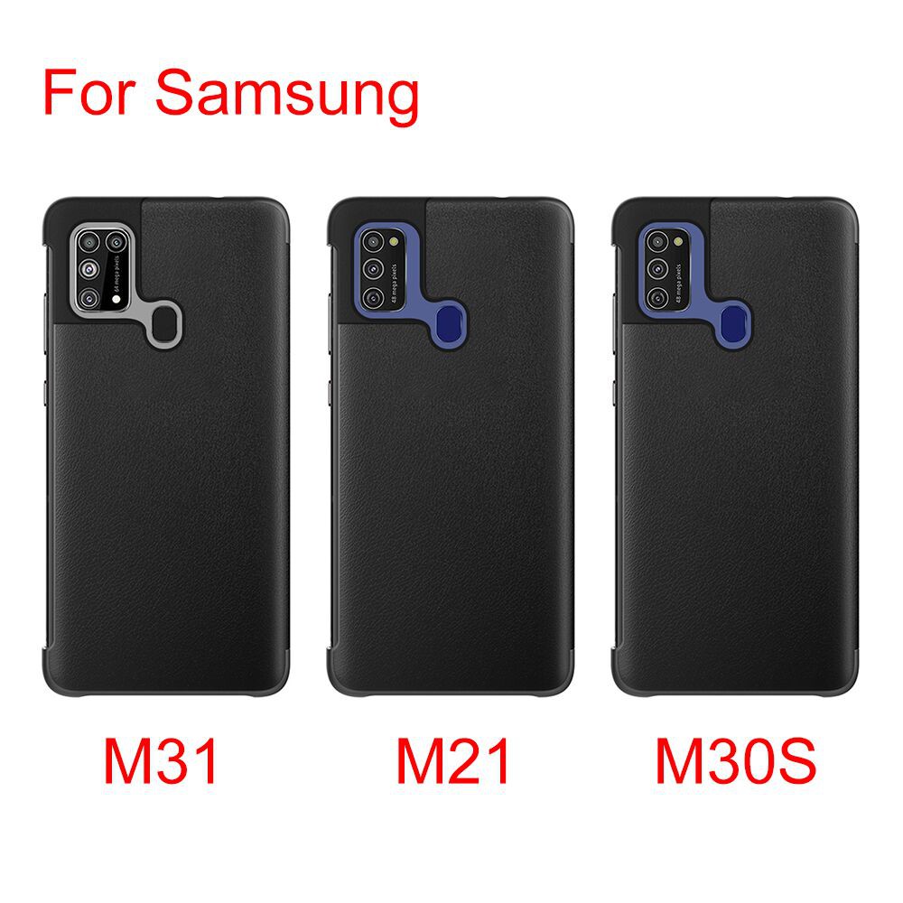 smart mirror flip cover case for Samsung Galaxy M10 M21 M30s M31 M60S M80S cases stand coque samsung m10 m21 m30s m31 m60s m80s