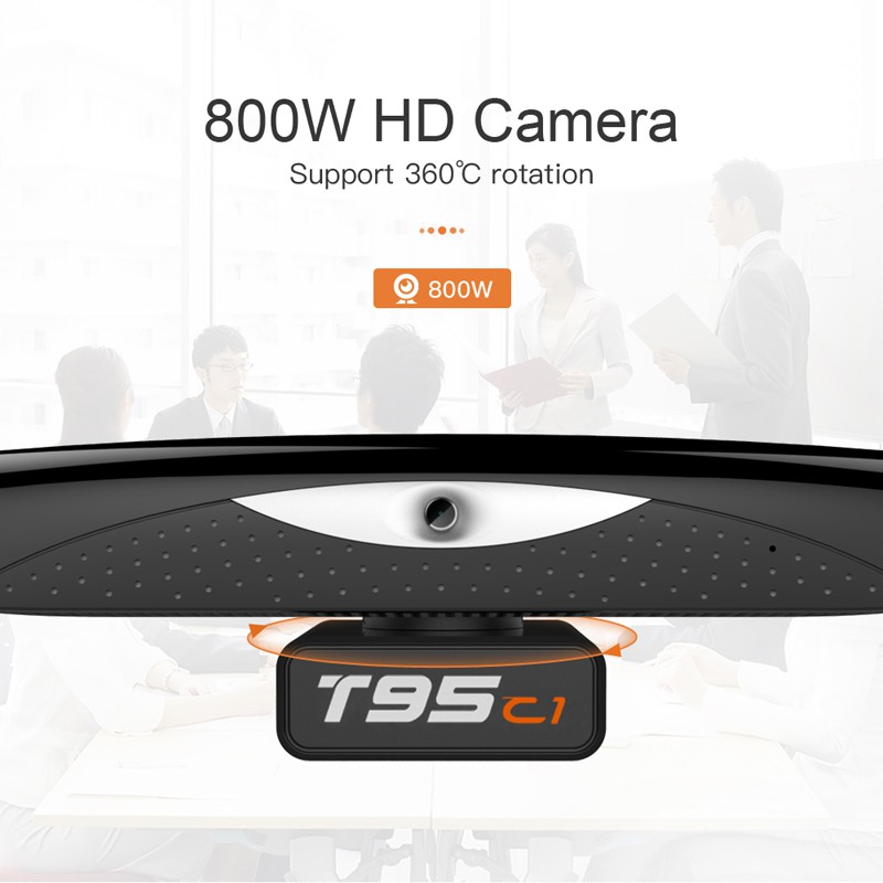Tv box Bluetooth 4.2 video 4K tích hợp camera và micro nghe gọi video trực tiếp trên tivi bảo hành 1 năm T95C1 tivi box