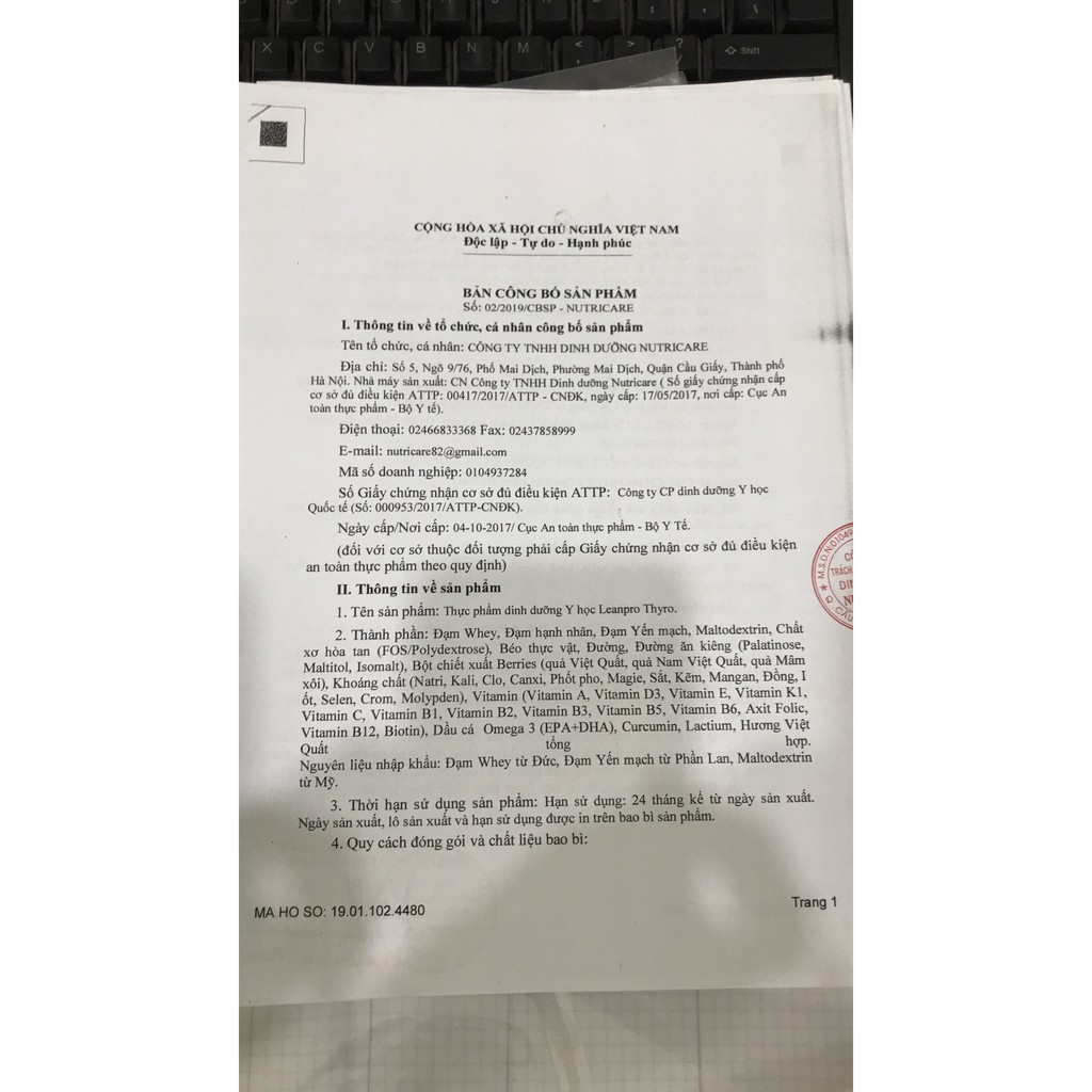 Sữa Lean Pro Thyro  400gr