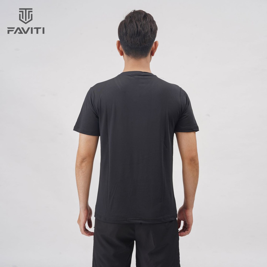 Áo Thể Thao Nam có cổ tròn ngắn tay thun lạnh đẹp cao cấp FAVITI ATT133 | BigBuy360 - bigbuy360.vn
