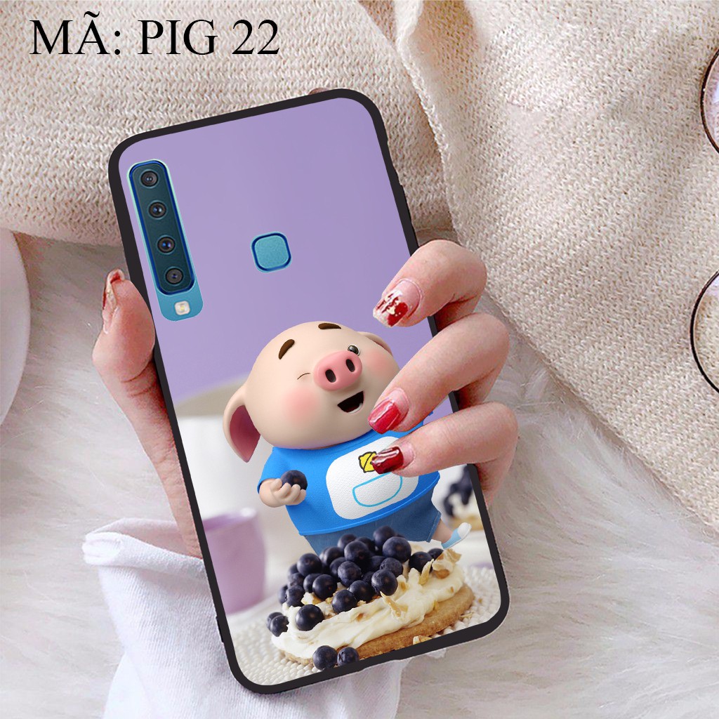 Ốp lưng Samsung A9 2018 viền dẻo TPU BST Heo Con
