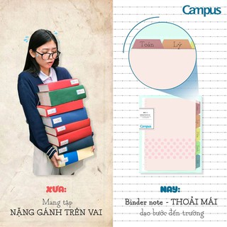 Vở ( sổ ) gáy còng Campus B5 ( Binder note )