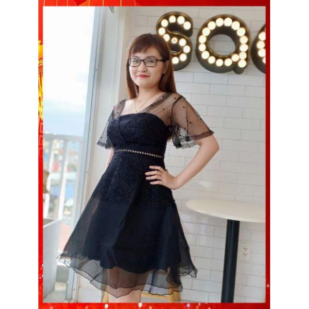 Đầm dự tiệc trắng xòe đính chuỗi sang chảnh bậc nhất [ HÀNG CÓ SẴN ] | BigBuy360 - bigbuy360.vn