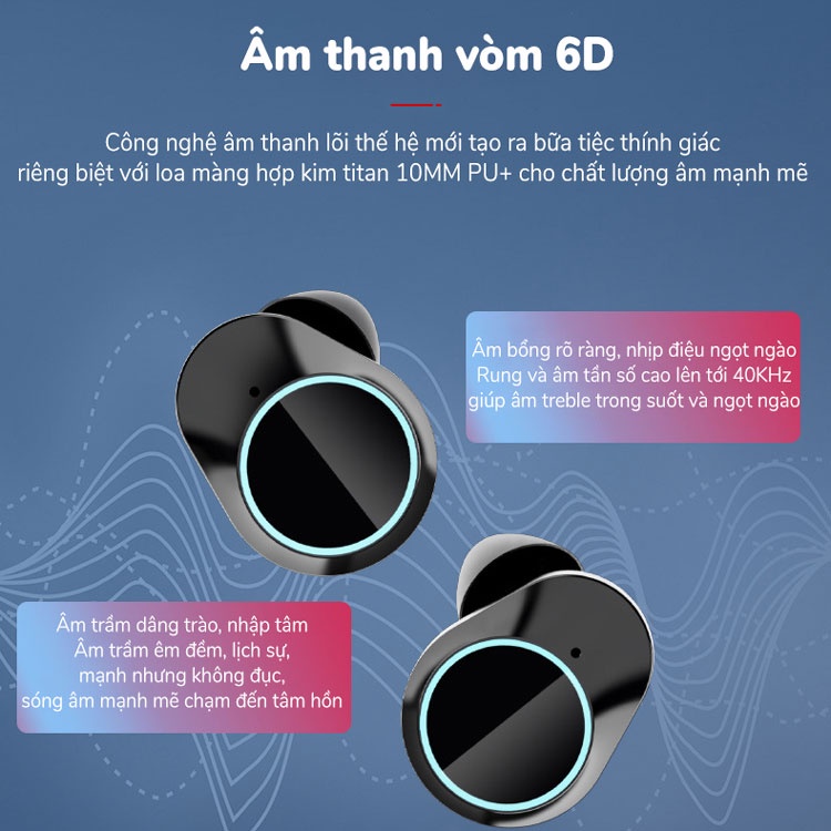 Tai nghe Bluetooth G02 Pro-TWS tích hợp pin dự phòng 3350mAh