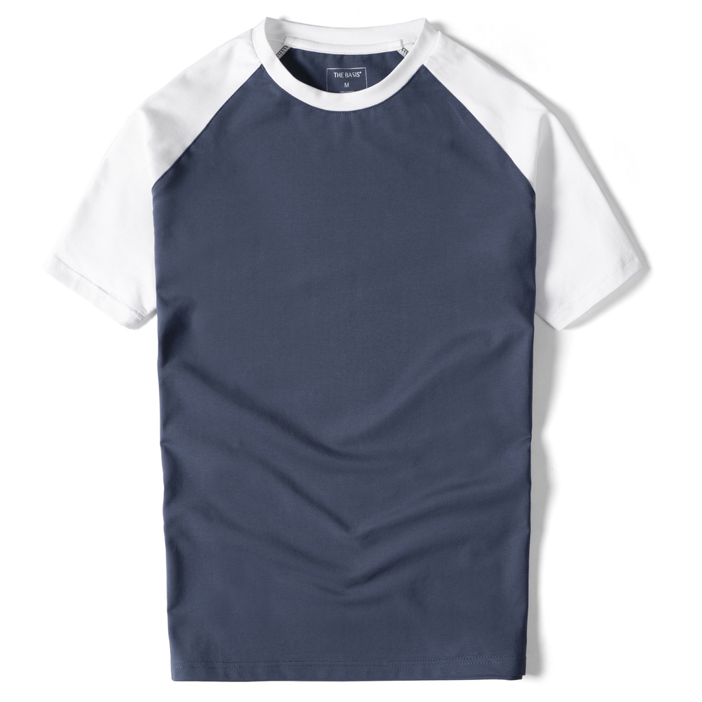 Áo thun nam cổ tròn BASIS Raglan cotton cao cấp, co giãn, form regular trẻ trung Basis AT06