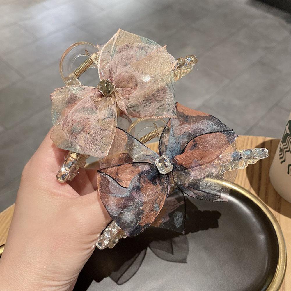 Kẹp Tóc Hình Nơ Phối Ren Thời Trang Cho Nữ