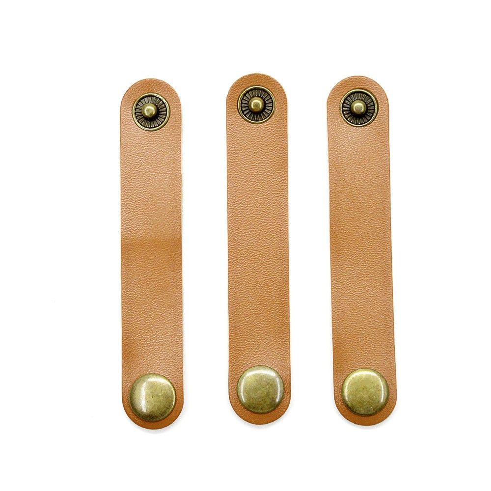 1 Pcs Portable USB Cable Cord Leather Winder Headphone Case Korean Headset Earphone Wire Desk Manager organizer