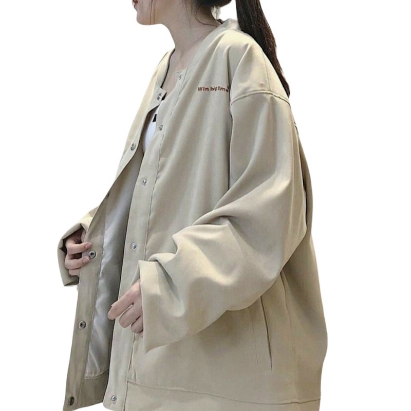 Áo Khoác Bomber Cúc Bấm 2 Lớp BASIC Mẫu Mói - CLITUS FASHION