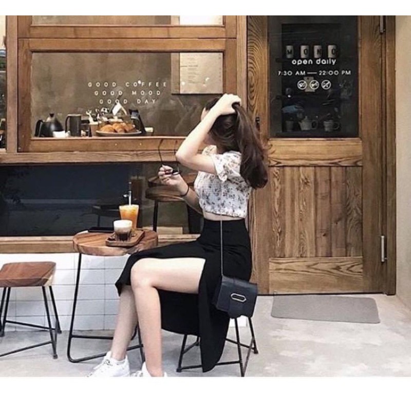 Chân váy xẻ tà , chân váy công sở , chân váy cạp cao | BigBuy360 - bigbuy360.vn